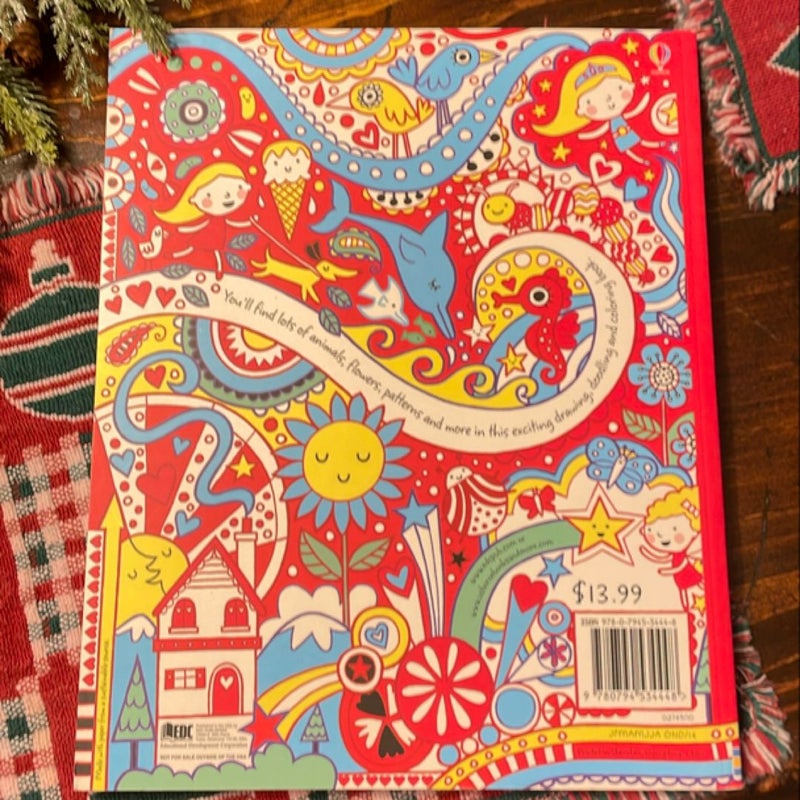 The Usborne Red book of Drawing, doodling and coloring