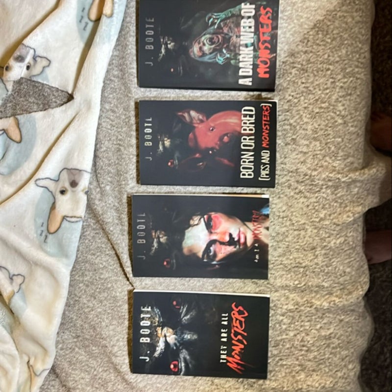 All Books 1-4 included. They are all Monsters ,am I a Monster,Born or Bred & A Dark Web of Monsters.