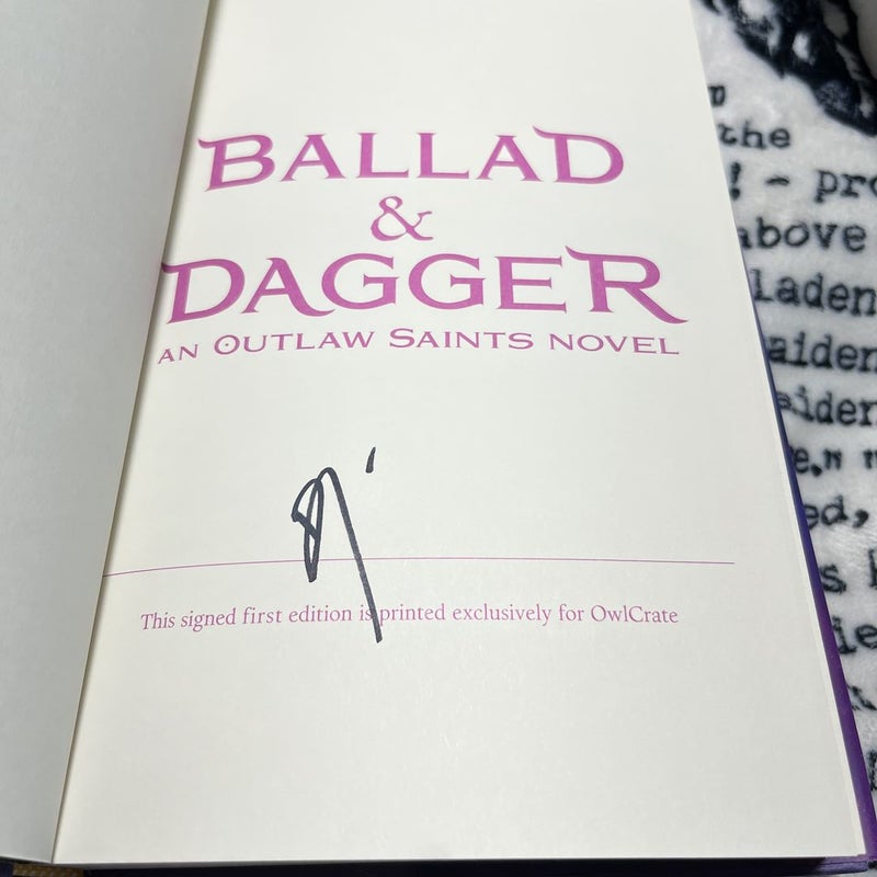 Ballad & Dagger OwlCrate edition