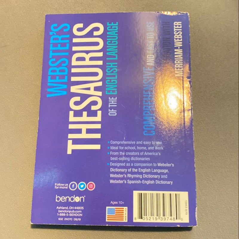 Webster’s Thesaurus Of The English Language 
