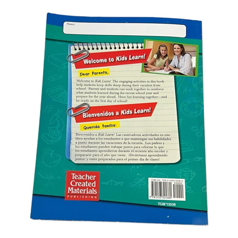 Kids Learn Getting Ready for 6th Grade - Paperback - 