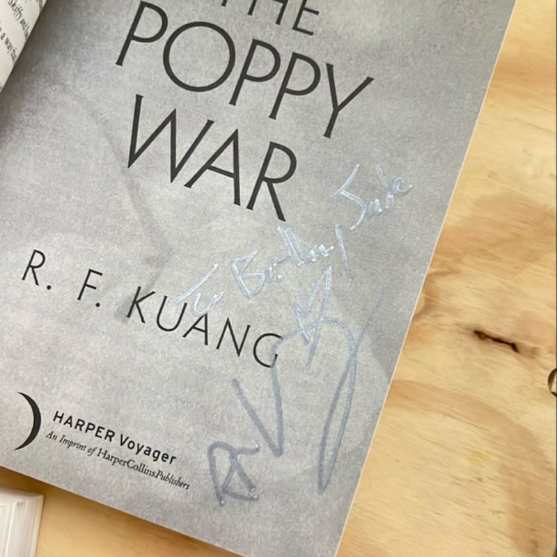 The Poppy War trilogy signed