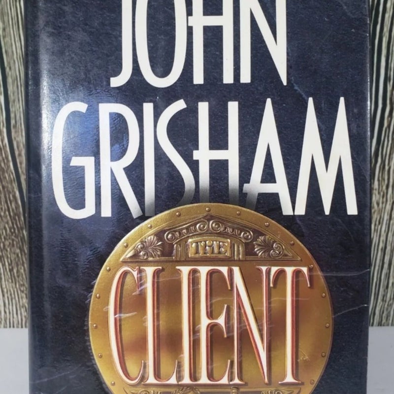 SIGNED Vintage John Grisham THE CLIENT 1st Edition With Bonus Bookmark 