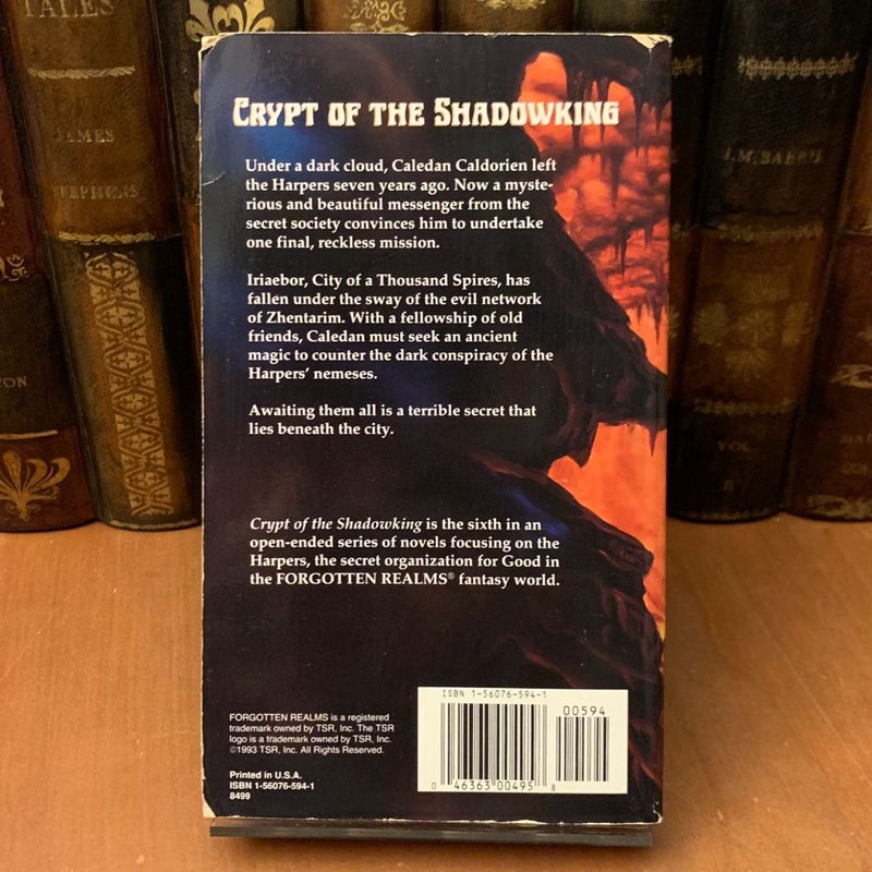 Crypt of the Shadowking, Harpers 6, First Edition First Printing