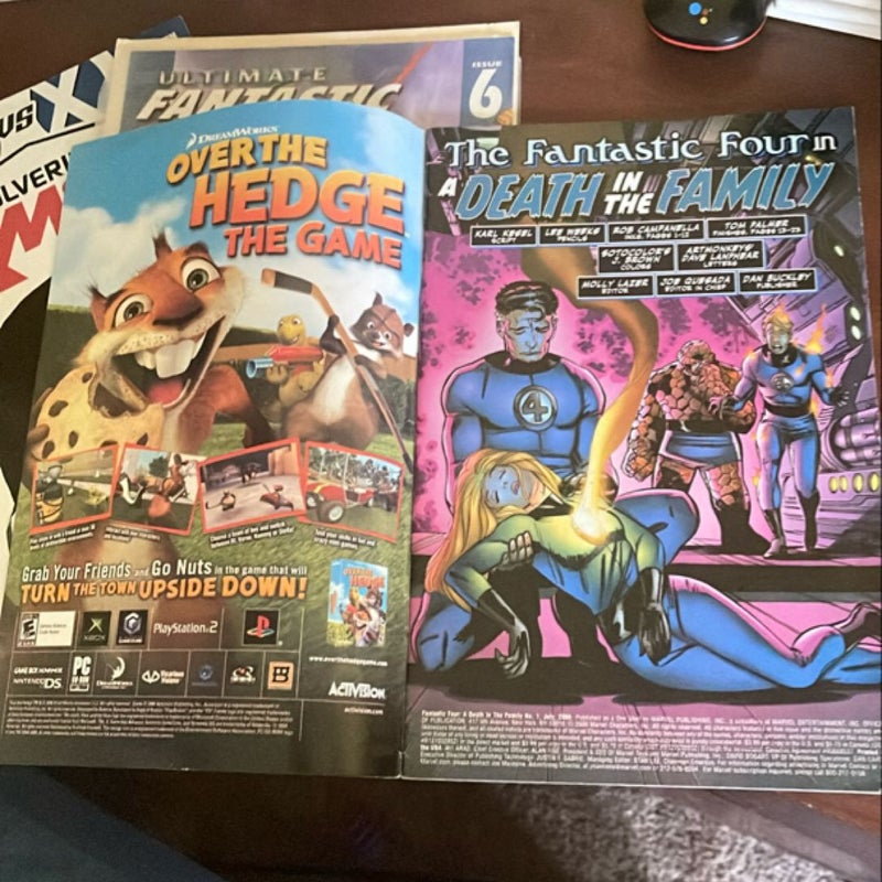 3 Fantastic four comics and 1 X-Men 