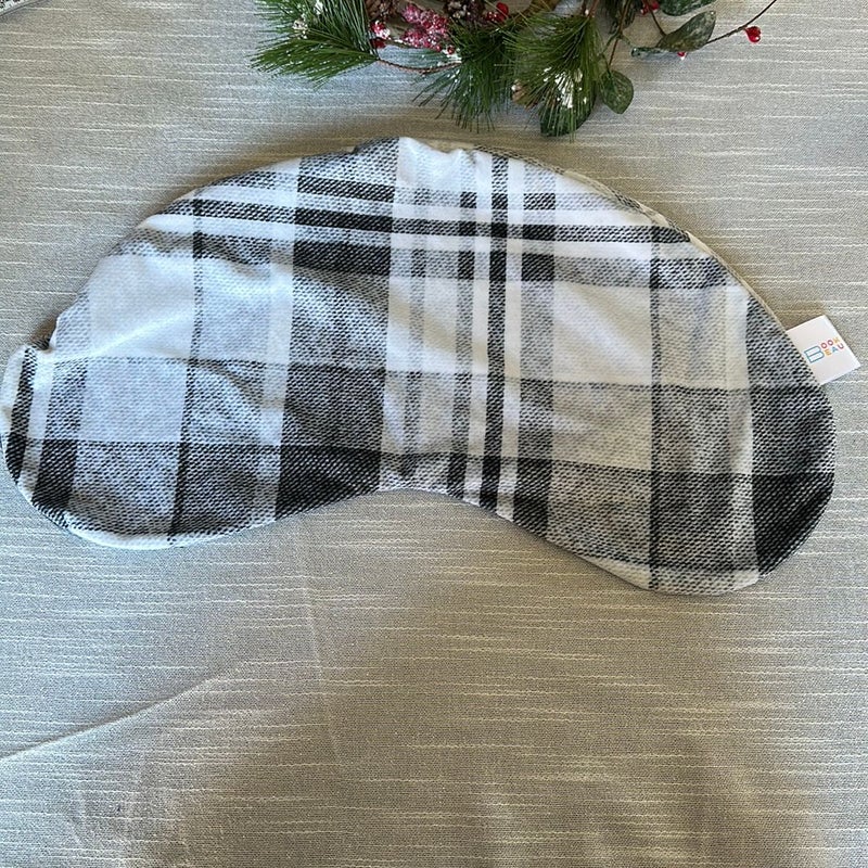 Book Beau Bean Pillow Replacement Cover-Grey Plaid