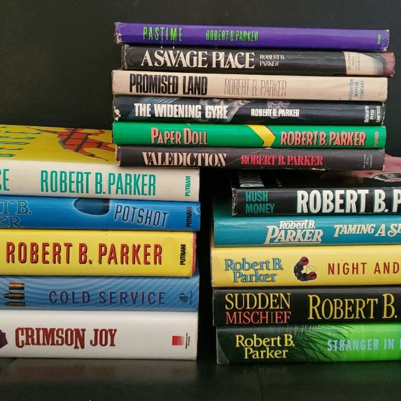 Lot of 16 Robert B Parker Hardback Detective Novels