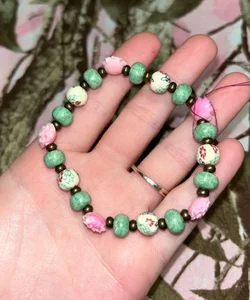 Cherry blossom theme resin bracelet 