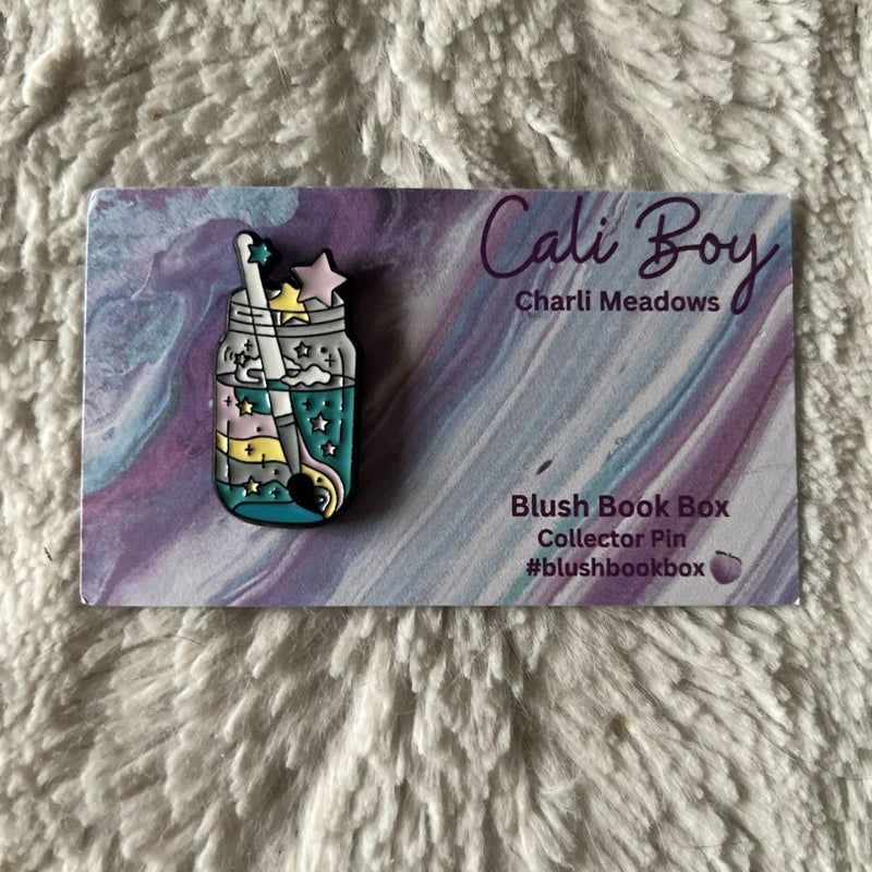 Blush Book Box Cali Boy Item Bundle - Wax Melt, Enamel Pin, Bracelet & Stickers