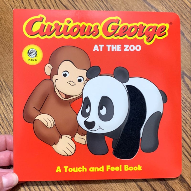 Curious George at the Zoo (cgtv Touch-And-Feel Board Book)