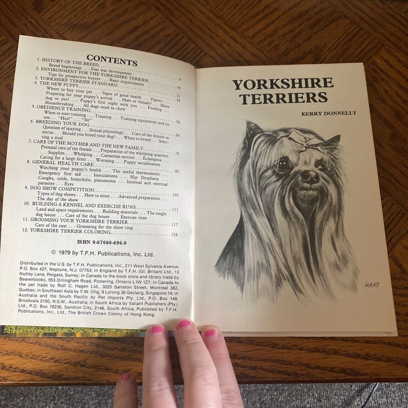 Vintage 1970s /1979 Yorkshire Terriers Hardcover