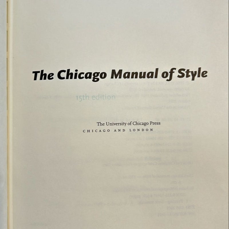 The Chicago Manual of Style