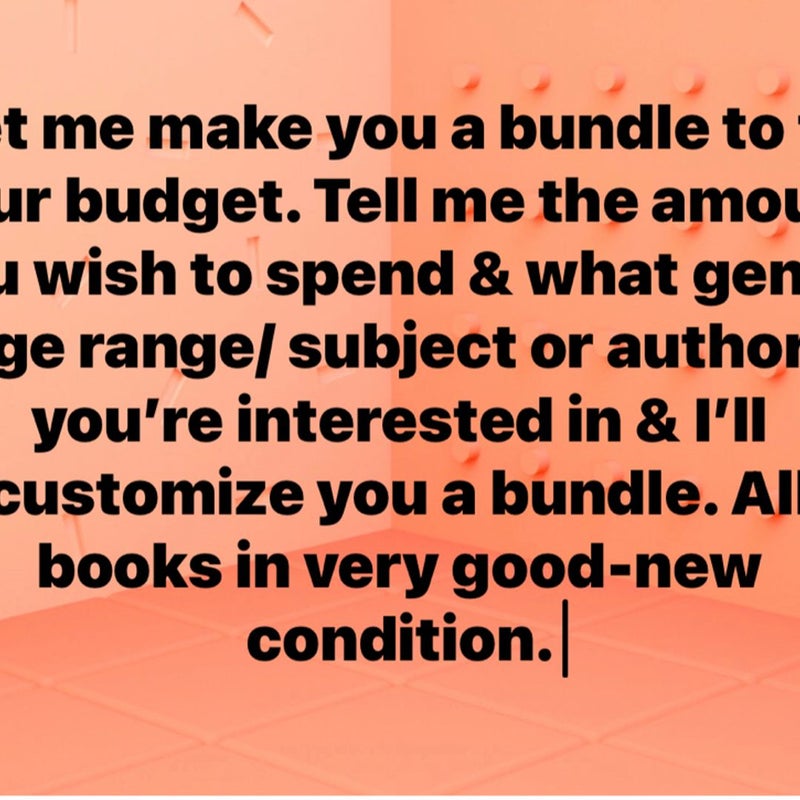Bundles and Blind Dates w a Book available. All Genres 