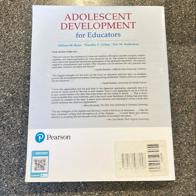 Adolescent Development for Educators