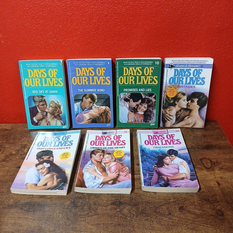 Lot of 13 Days of Our Lives Paperback Romance Novels, #1-8 & 10-14