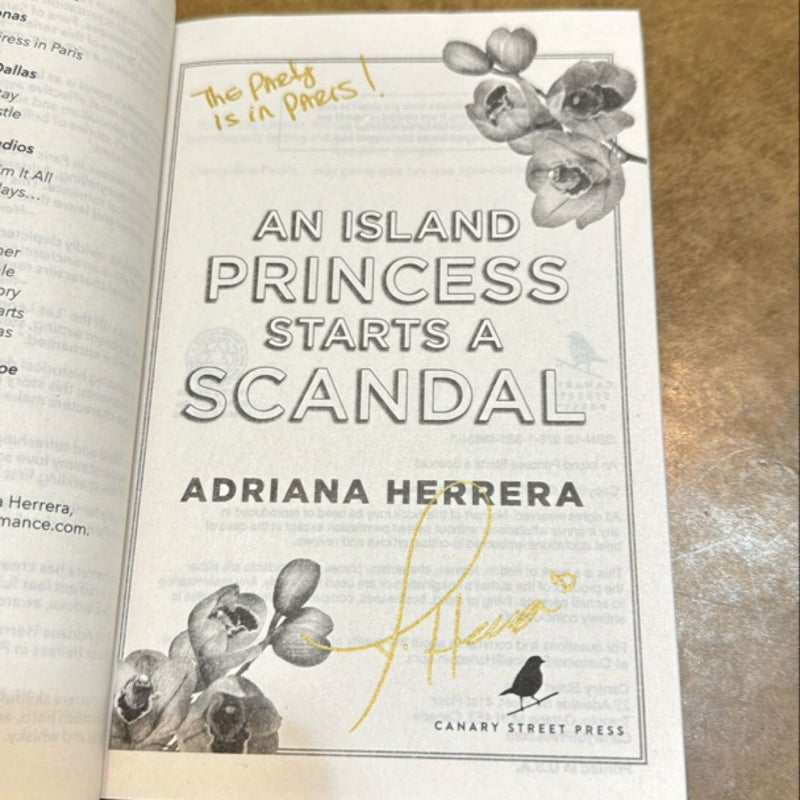 SIGNED An Island Princess Starts a Scandal