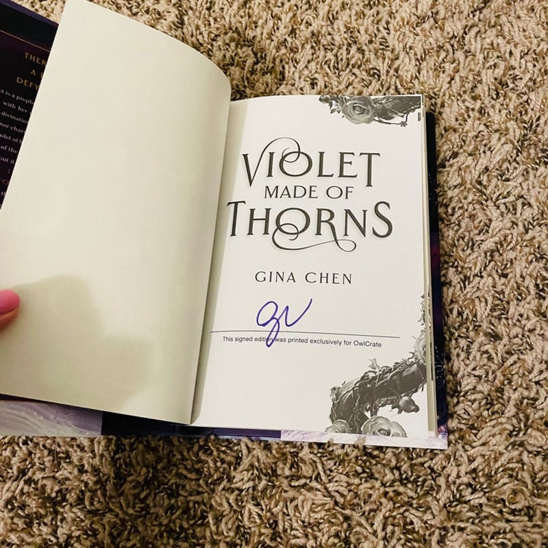 Violet Made of Thorns  (owlcrate & signed)