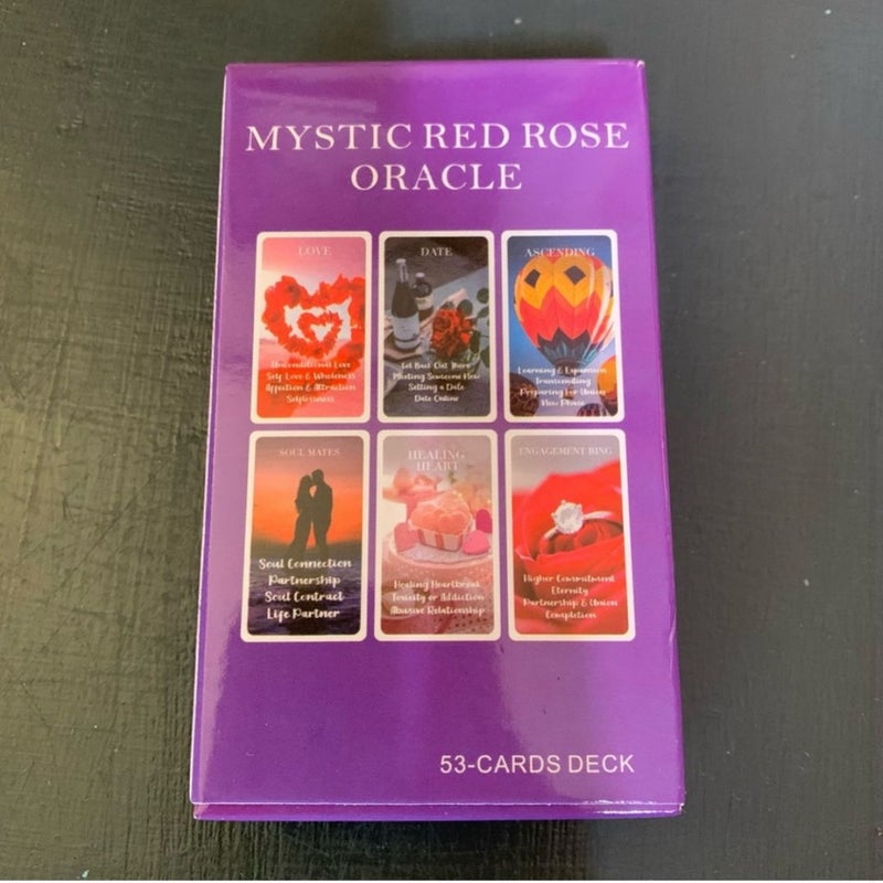 Mystic Red Rose Tarot Cards - New!