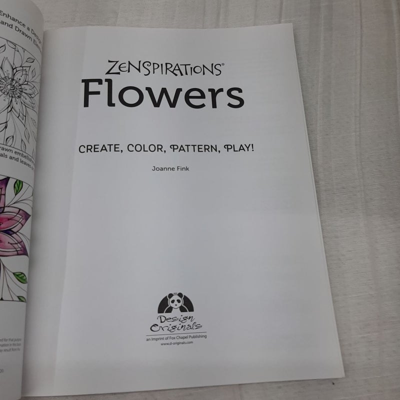 Zenspirations Coloring Book Flowers