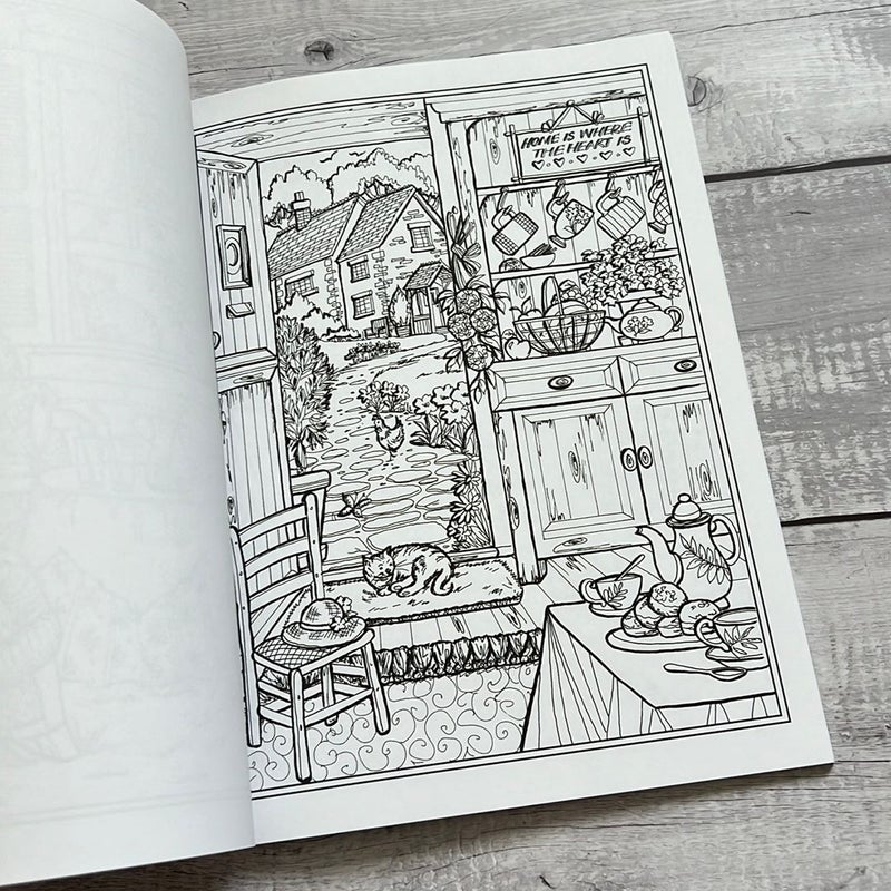 Creative Haven Home Sweet Home Coloring Book