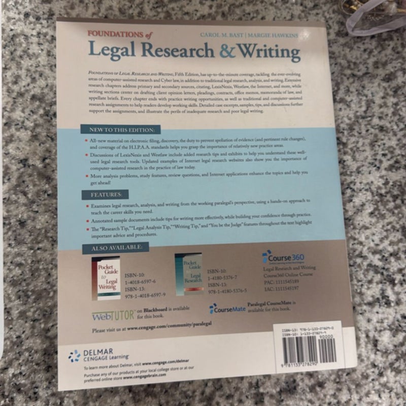 Foundations of Legal Research and Writing
