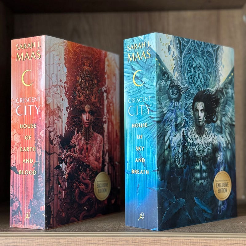 *custom sprayed* Barnes & Noble Editions of Crescent City 1 & 2