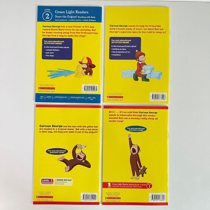 Curious George Early Level Readers, 4 books