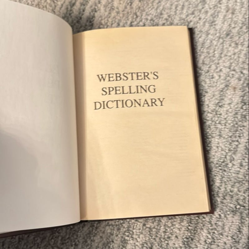 Webster Spelling dictionary 