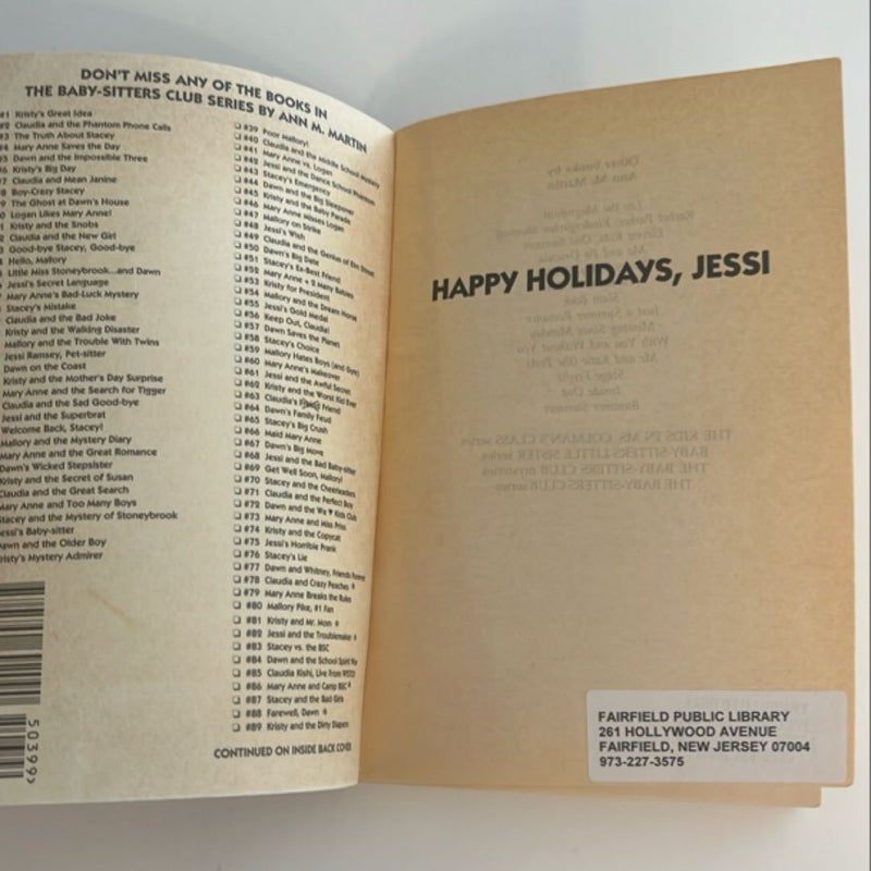 Happy Holidays, Jessi