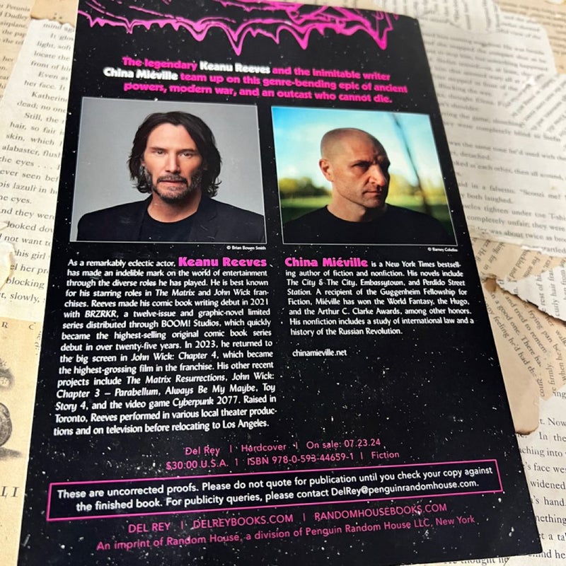 The Book of Elsewhere by Keanu Reeves & China Mieville ARC