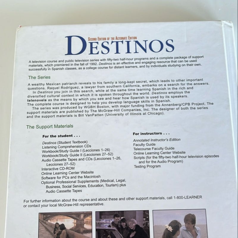 Destinos Student Edition W/Listening Comprehension Audio CD