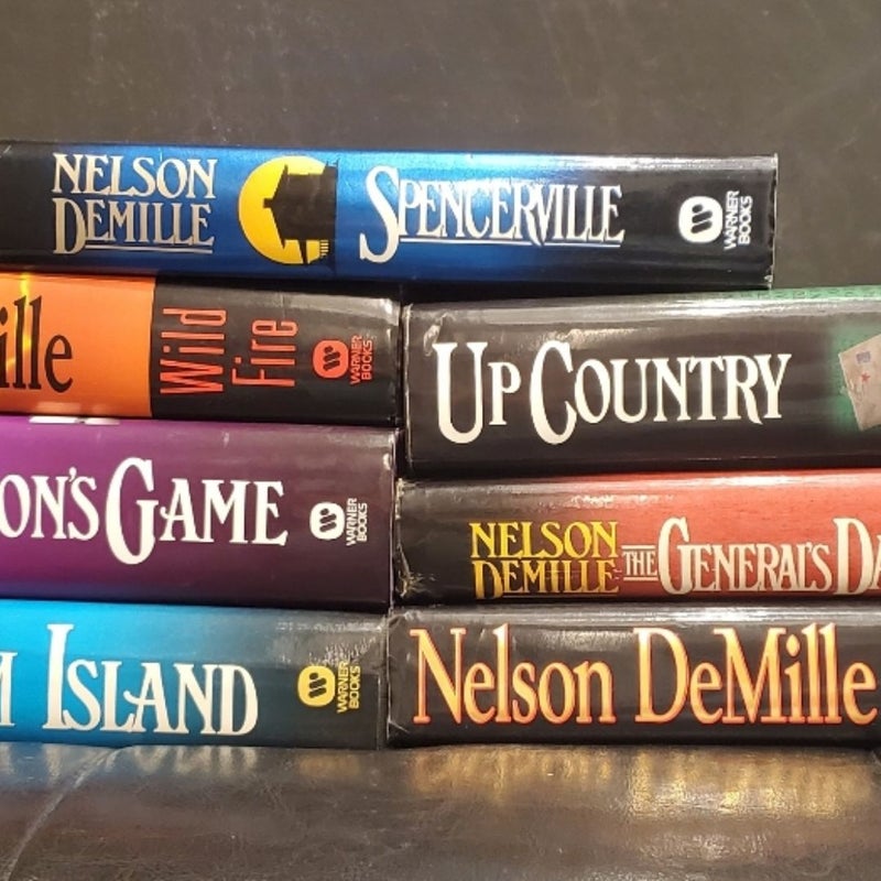 7 Nelson DeMille Hardback Suspense Novels Like New John Corey Paul Brenner