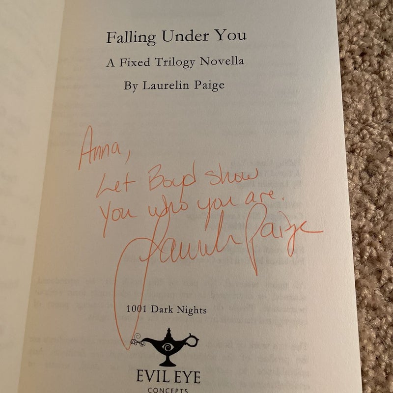 Falling under You (signed by the author)