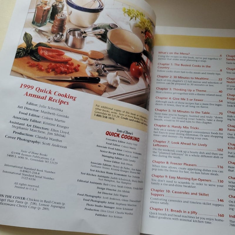Taste of Home's 1999 Quick Cooking Annual Recipes