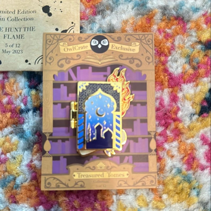 We Hunt the Flame Owlcrate Pin