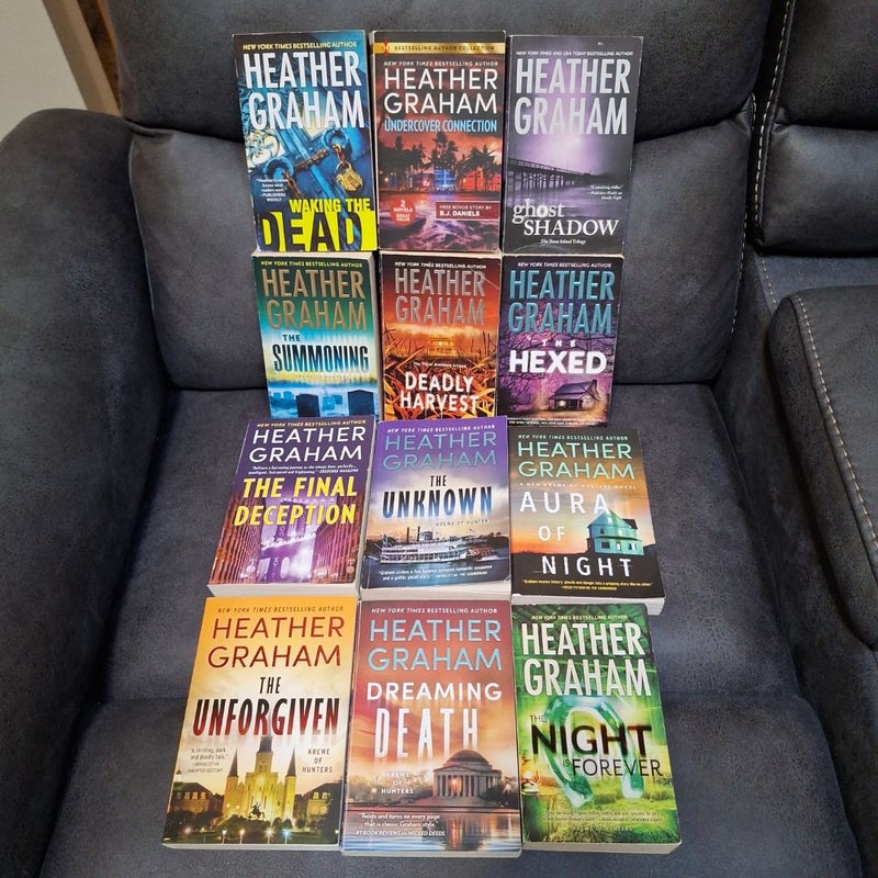 12 Heather Graham Bundle Set Lot of 12 Mixed Krewe of Hunters, The Bone Island, etc.