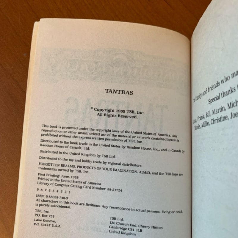 Tantras, Avatar 2, First Edition First Printing