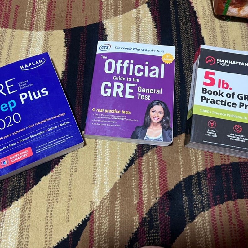  3 Books !!! GRE 5 Lb. Book of GRE Practice Problems