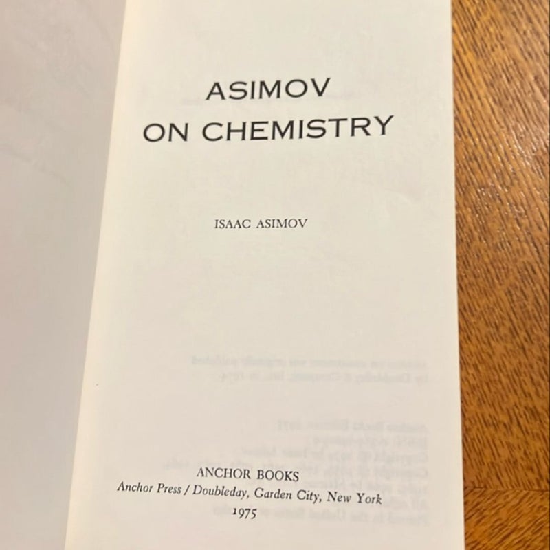 Asimov on Chemistry