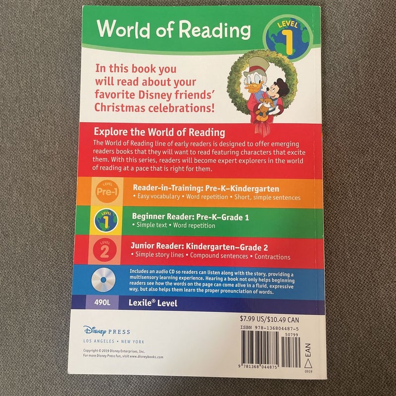 World of Reading: Disney Christmas Collection 3-In-1 Listen-along Reader-Level 1