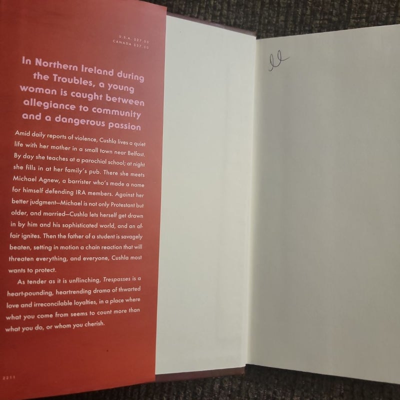 Trespasses (First Printing)