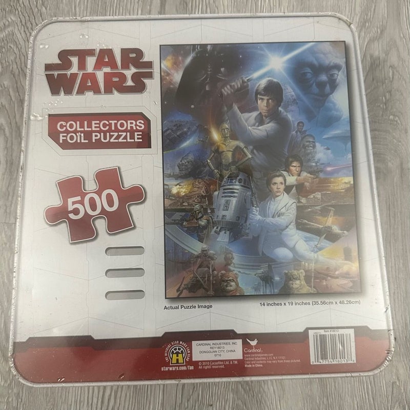 NEW SEALED Star Wars Collectors Foil Puzzle in Tin