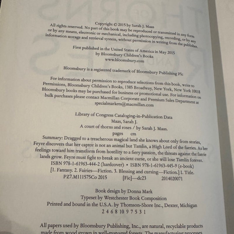 A Court of Thorns and Roses complete 1/1 set with SIGNED ACOTAR 