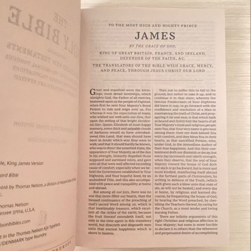 The Holy Bible, King James Version - Free Handmade Bookmark Included!
