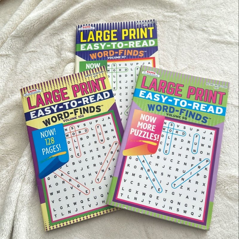Large Print Easy To Read Word-Finds