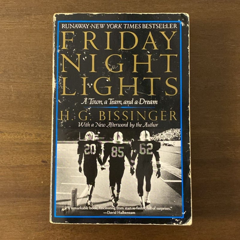 The Specialist in Pro Football (hardcover) & Friday Night Lights (paperback)