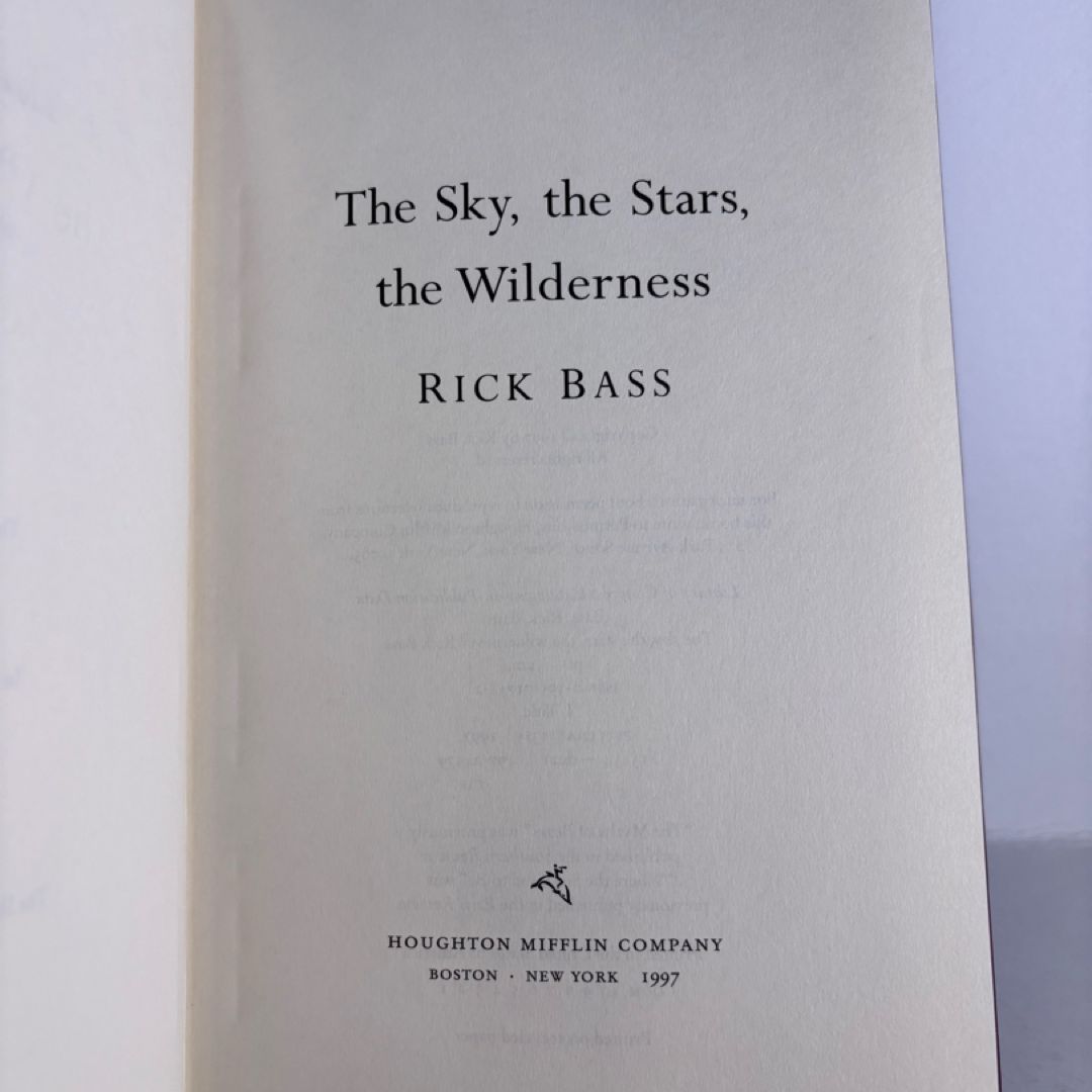 The Sky, the Stars, the Wilderness **signed by author**