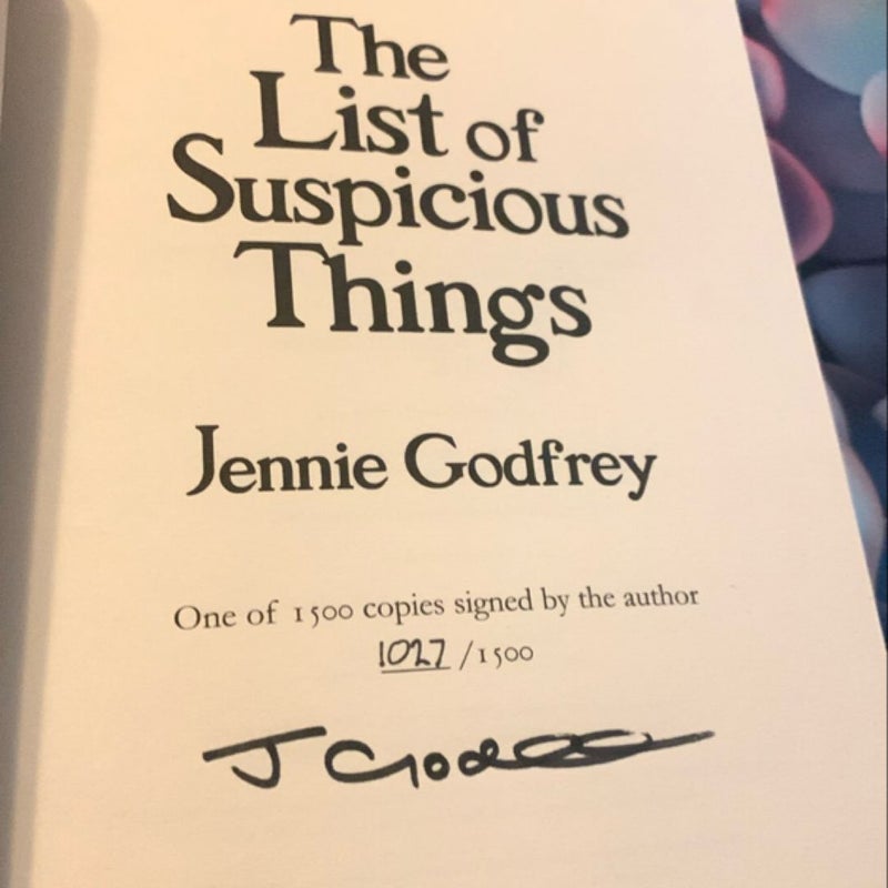 Goldsboro The List of Suspicious Things