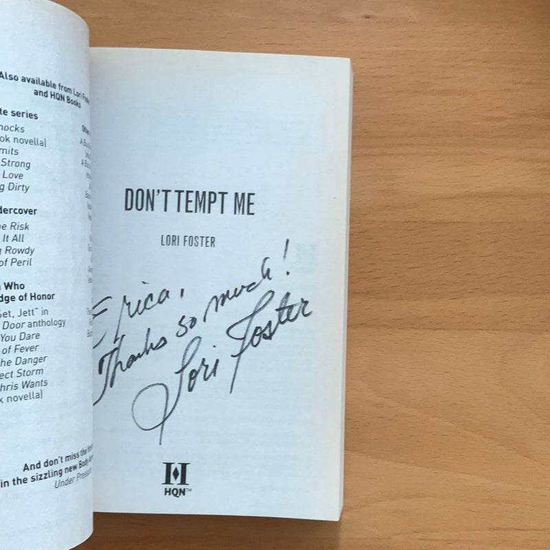 Don't Tempt Me (signed ARC)