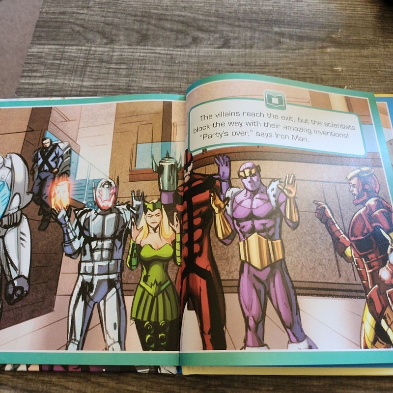 Marvel Avengers books. 